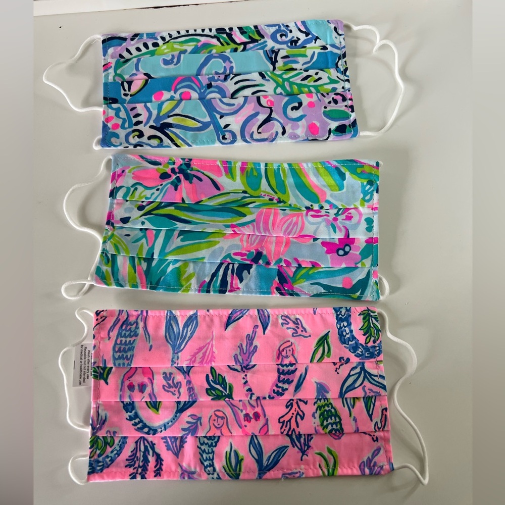 Lily Pulitzer masks (set of 3)